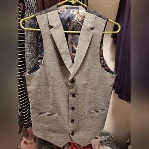 Harry Brown London Gray lapel vest 38